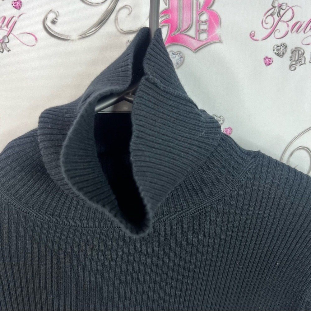 Pierre Cardin sweater stripes Navy Multicolor Striped Turtleneck Sweater - Picture 5 of 7